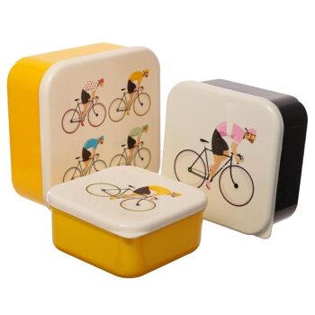 Set de 3 Lunch Box Snack Pots M/L/XL - Cycle Works Bicycle 2