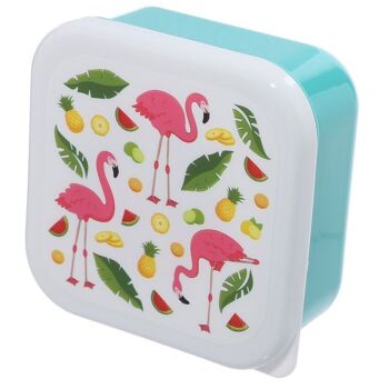 Set de 3 Lunch Box Snack Pots S/M/L - Tropical Flamingo 3