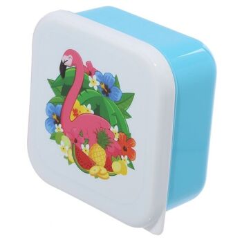 Set de 3 Lunch Box Snack Pots S/M/L - Tropical Flamingo 4