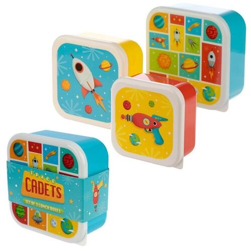 Set of 3 Lunch Box Snack Pots S/M/L - Space Cadets