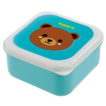 Lot de 3 Lunch Box S/M/L - Adoramals Panda, Ours et Tigre 5