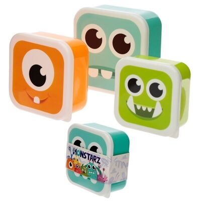 Set de 3 Fiambreras Snack Pots S / M / L - Monstarz Monster