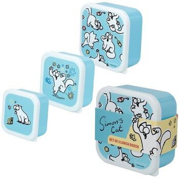 Lot de 3 Lunch Box Snack Pots S/M/L - Simon's Cat 2021 1