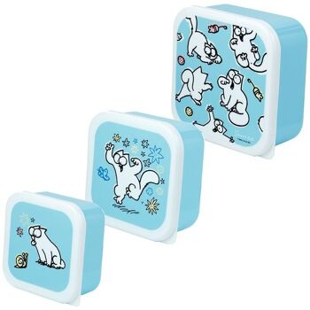 Lot de 3 Lunch Box Snack Pots S/M/L - Simon's Cat 2021 2