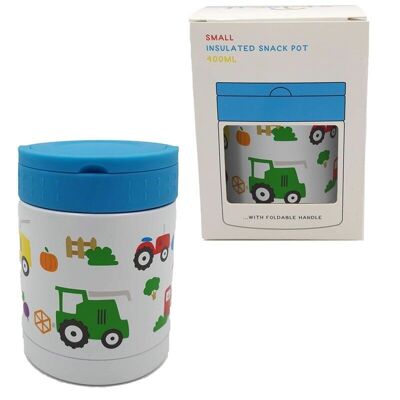 Little Tractors Reusable Stainless Insulated Lunch Pot 400ml