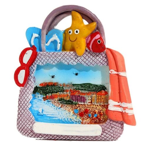 Seaside Souvenir Magnet - Beach Bag