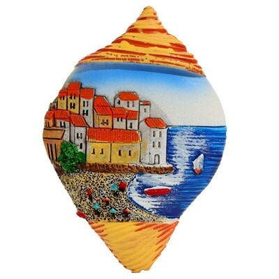 Seaside Souvenir Magnet - Conch Sea Shell