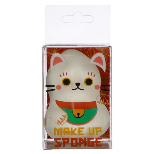 Maneki Neko Lucky Cat White Makeup Sponge Beauty Blender