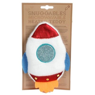 Space Microwavable Rocket Plush Wheat and Lavender Heat Pack