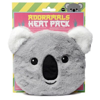 Paquete de calor de trigo y lavanda de peluche redondo para microondas Koala