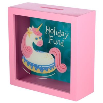 Vacation Vibes Unicorn Holiday Fund Window Money Box