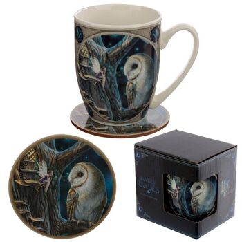 Ensemble de tasses et sous-verres en porcelaine Contes de fées Lisa Parker 1