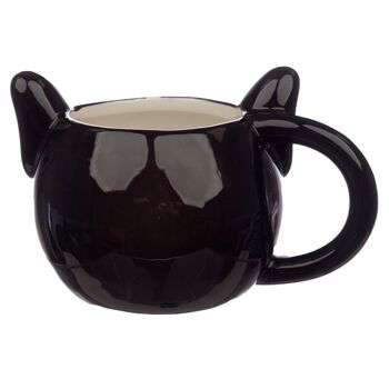 Tasse en céramique en forme de tête de bouledogue français Dog Squad 4