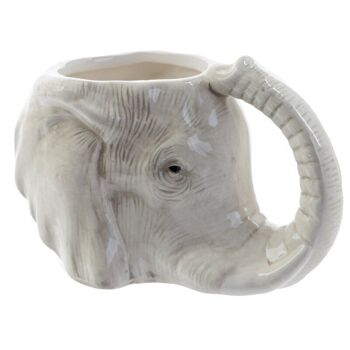 Tasse en forme de tête d'éléphant en céramique 7