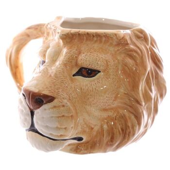 Tasse en céramique en forme de tête de lion 2