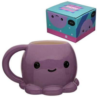 Taza de cerámica con forma de cabeza de pulpo de Adoramals