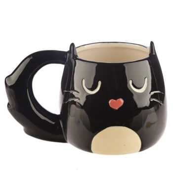 Tasse en forme de chat noir Feline Fine 2