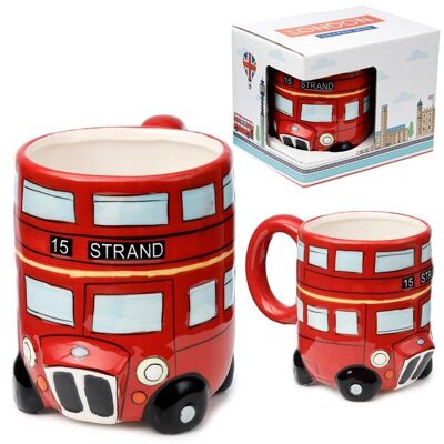 Tazza in ceramica a forma di autobus Routemaster Bus rosso di Londra