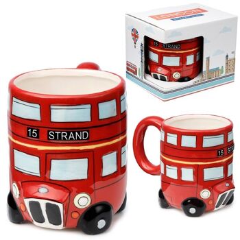 Tasse en céramique rouge Routemaster Bus de Londres 1