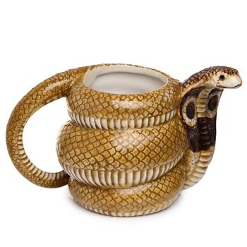 Tasse en forme de serpent enroulé Cobra en céramique 2