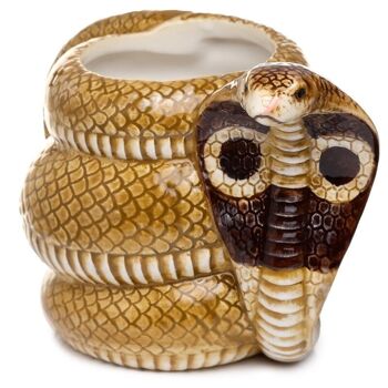 Tasse en forme de serpent enroulé Cobra en céramique 3