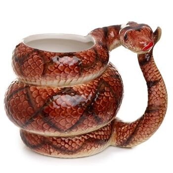 Tasse en céramique de serpent enroulé de python 2