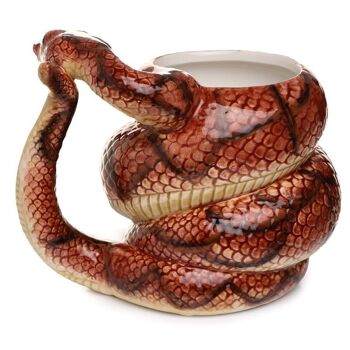 Tasse en céramique de serpent enroulé de python 4