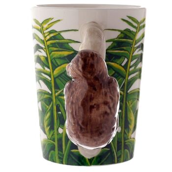 Jungle Explorer Tasse en céramique avec poignée en forme de paresseux 5