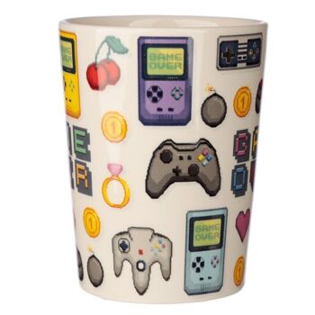 Game Over Joystick Pixel Decal Mug en forme de poignée en céramique 3