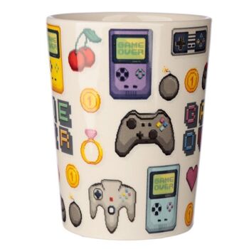 Game Over Joystick Pixel Decal Mug en forme de poignée en céramique 8
