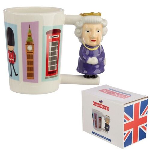 Queen Ceramic Shaped Handle Mug