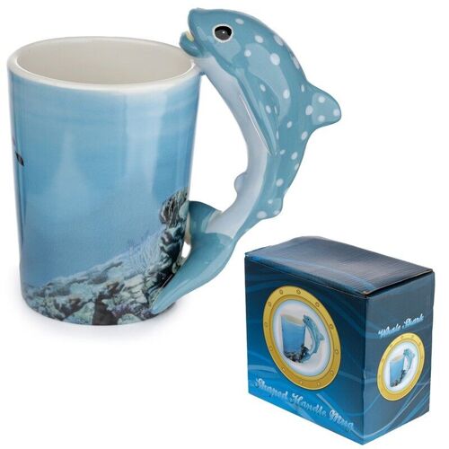 Whale Shark Ceramic Shaped Handle Mug