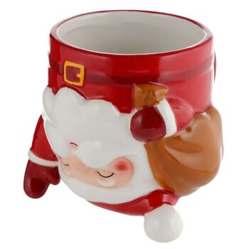 Tasse de Noël en céramique à l'envers en forme de Père Noël 3
