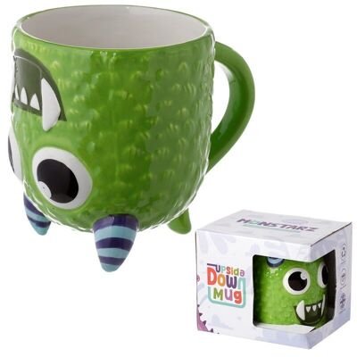 Monstarz Monster Green Upside Down Ceramic Shaped Mug