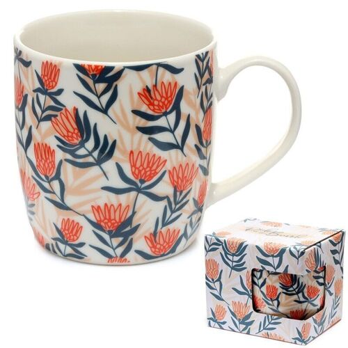Pick of the Bunch Protea Flower Porcelain Mug