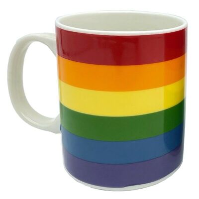 Somewhere Rainbow Flag Porcelain Mug
