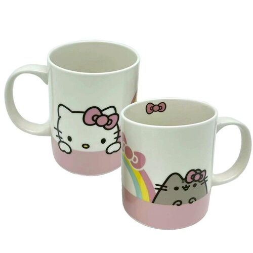 Hello Kitty & Pusheen the Cat Porcelain Mug