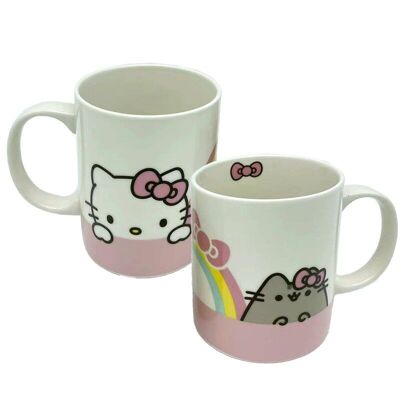 Tasse en porcelaine Hello Kitty & Pusheen le chat