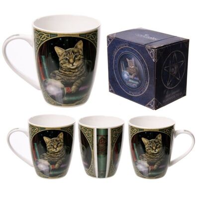 Taza de porcelana Lisa Parker Fortune Teller Cat