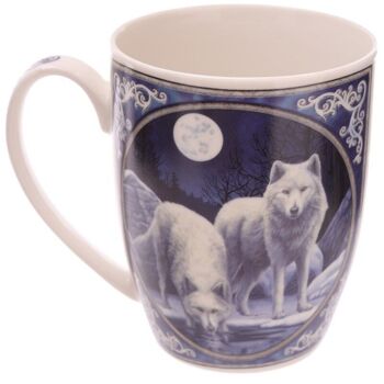 Tasse en porcelaine Loup guerrier d'hiver Lisa Parker 2