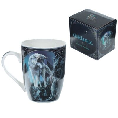 Taza de porcelana Lisa Parker Guidance Wolf Design