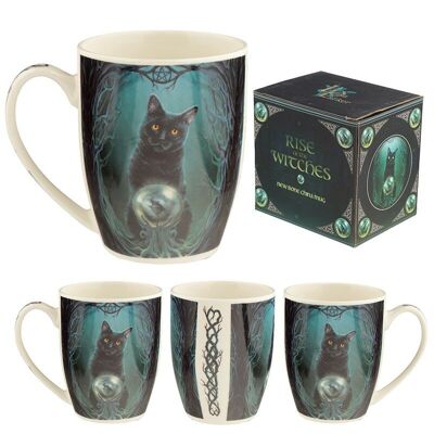 Tasse en porcelaine chat Rise of the Witches de Lisa Parker