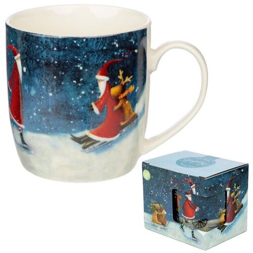 Jan Pashley Christmas Santa Porcelain Mug