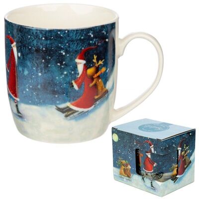 Taza de porcelana Jan Pashley Christmas Santa