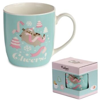 Tasse en porcelaine de Noël Pusheen le chat 1