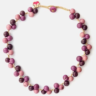 Acai Berry Short Necklace - Mix Purple