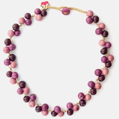 Acai Berry Short Necklace - Mix Purple