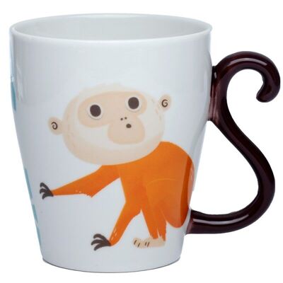 Tazza con manico a forma di coda in ceramica Monkey Zooniverse