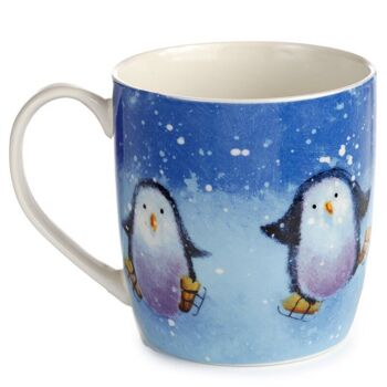 Jan Pashley Christmas Robin & Penguin Set de 2 tasses 3