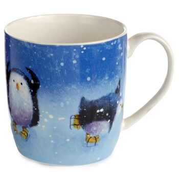 Jan Pashley Christmas Robin & Penguin Set de 2 tasses 5